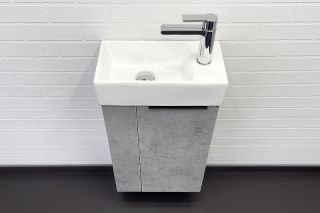 Тумба с раковиной Comforty Асти 40 00-00013669 подвесная Бетон светлый